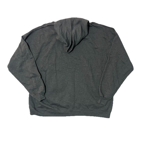 Hanes Solid Dark Gray Ecosmart Classic Hooded Sweatshirt Size 3XL Pocket - Picture 2 of 5